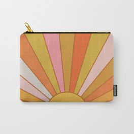 Golden Sun with Soft Colour Rays Art Carry-All Pouch