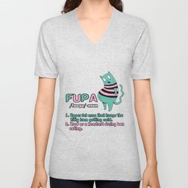 FUPA Funny Cat V Neck T Shirt