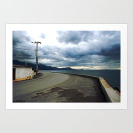 Landscape Fine Art Photography Seascape Travel Stormy Weather Sea Road Cloudy Sky Art Print