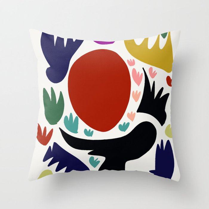 Birds In The Sun Minimal Art Abstract Pattern Decorative Throw