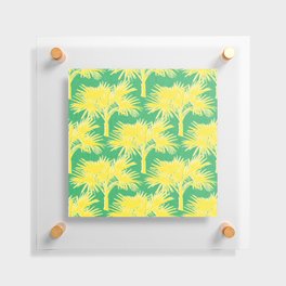70’s Palm Springs Yellow on Kelly Green Floating Acrylic Print