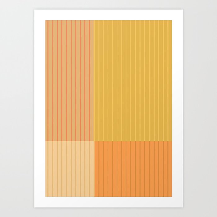 Color Block Line Abstract IV Art Print