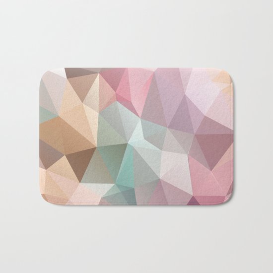Abstract triangles polygonal pattern Bath Mat
