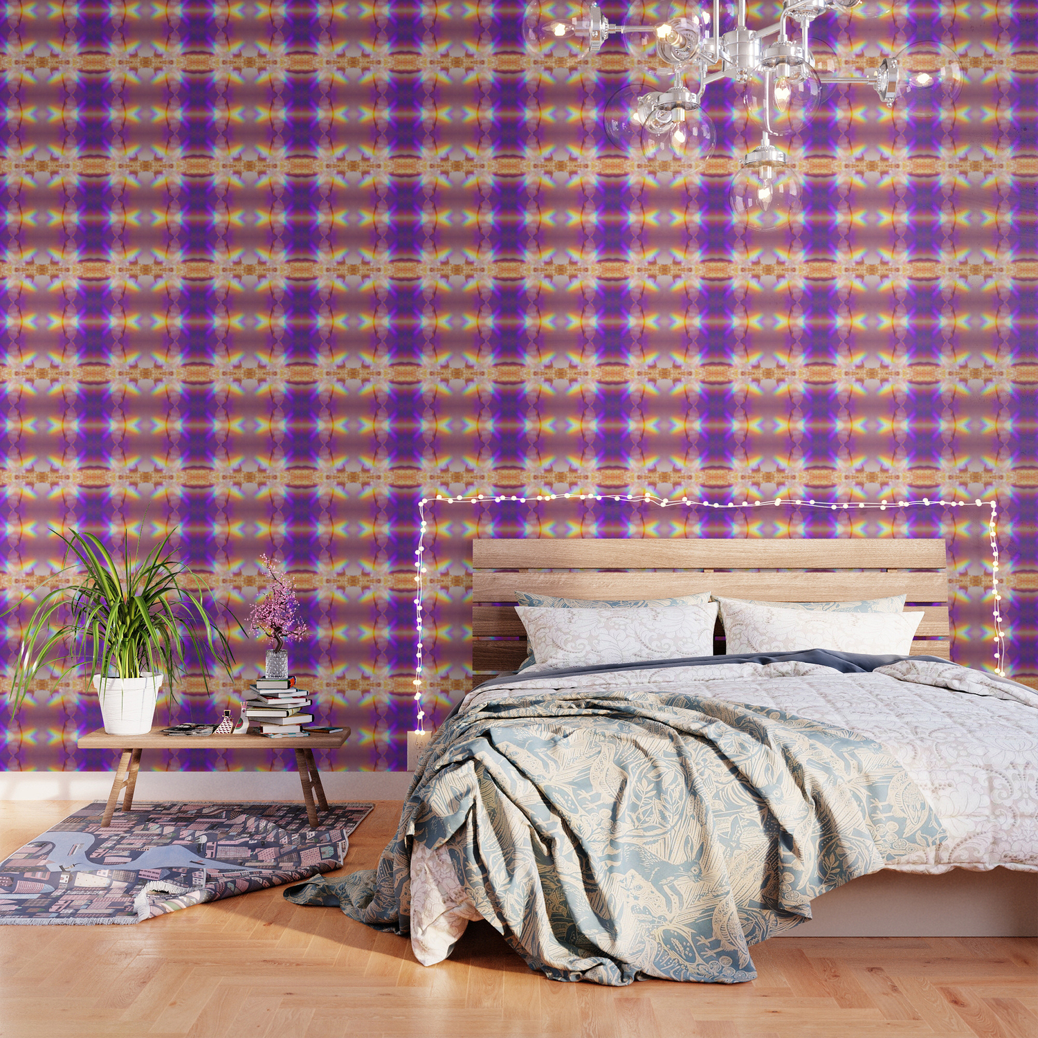 Quartz Rainbow Crystal Mandala Design 02 Wallpaper By