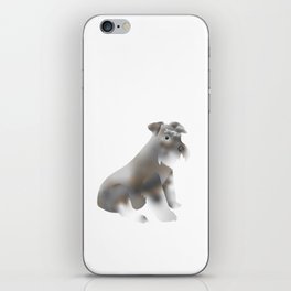  schnauzer breed dog isolated in digital drawing iPhone Skin