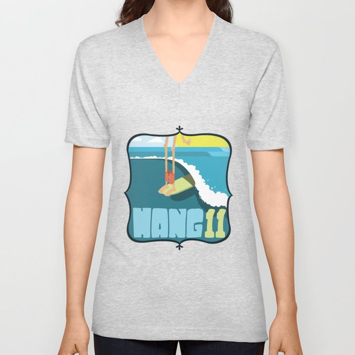 Hang 11 V Neck T Shirt