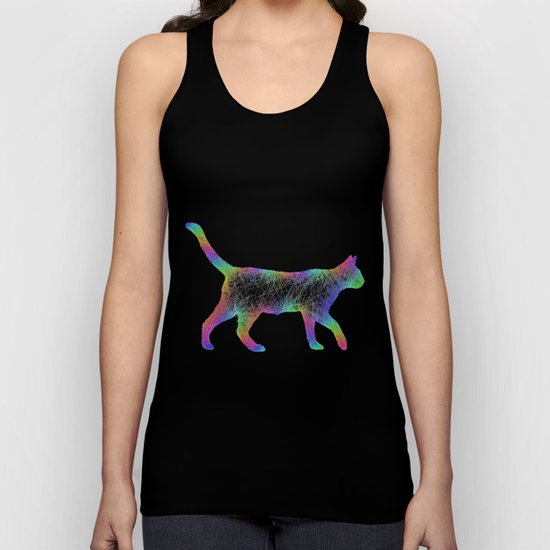 Rainbow cat Unisex Tank Top