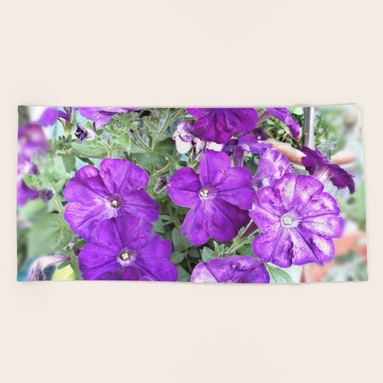 Petunias Beach Towel