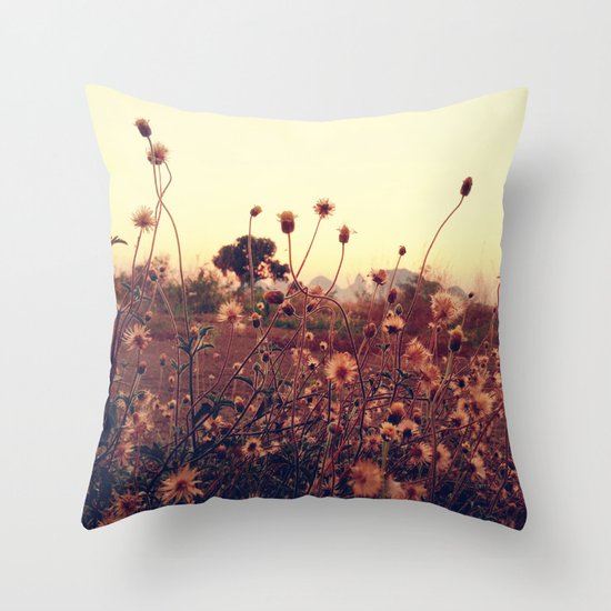 Desert Dandelion Throw Pillow