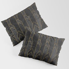  Charcoal Black and Grey Stone Towers Pillow Sham
