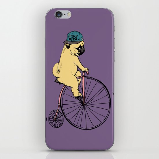 Pug Ride iPhone & iPod Skin