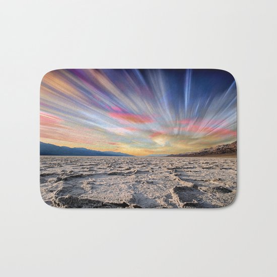 Stopping Time : Colorful Sky Landscape Bath Mat