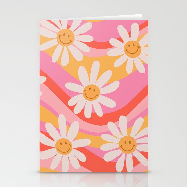Wavy Daisies Stationery Cards