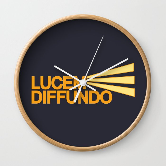 Lucem Diffundo Wall Clock