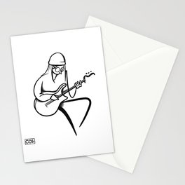 guitar player Stationery Cards