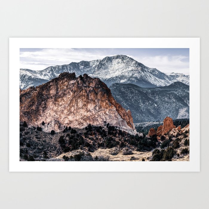 Pikes Peak And Garden Of The Gods Colorado Springs Mountain