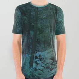 Moonlit Forest All Over Graphic Tee