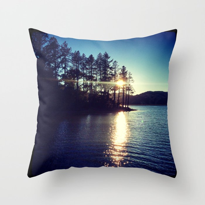 Evenings Reflections Throw Pillow