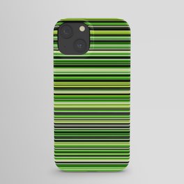 Green stripes iPhone Case