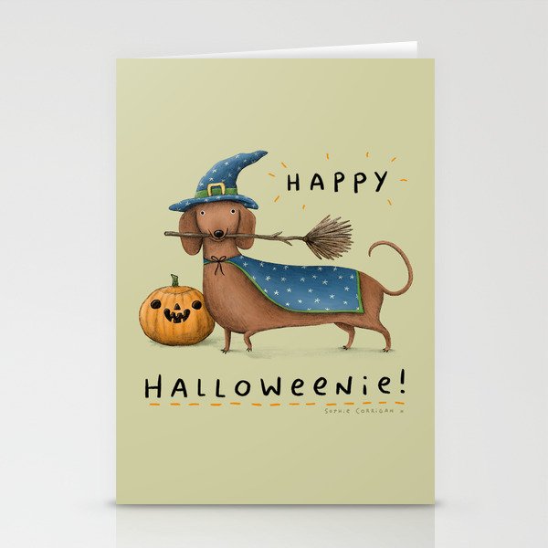 Happy Halloweenie! Stationery Cards