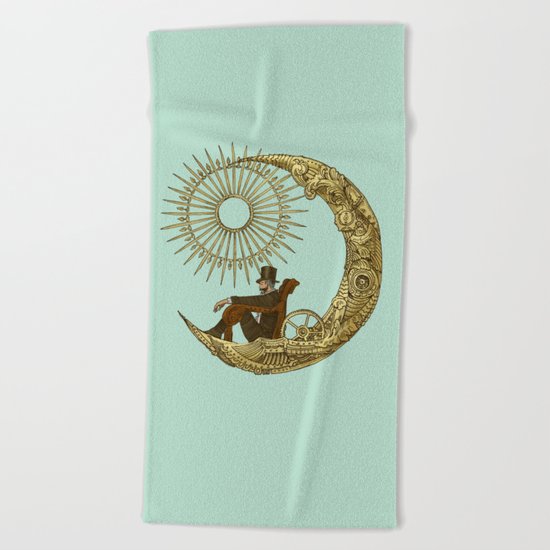 Moon Travel Beach Towel