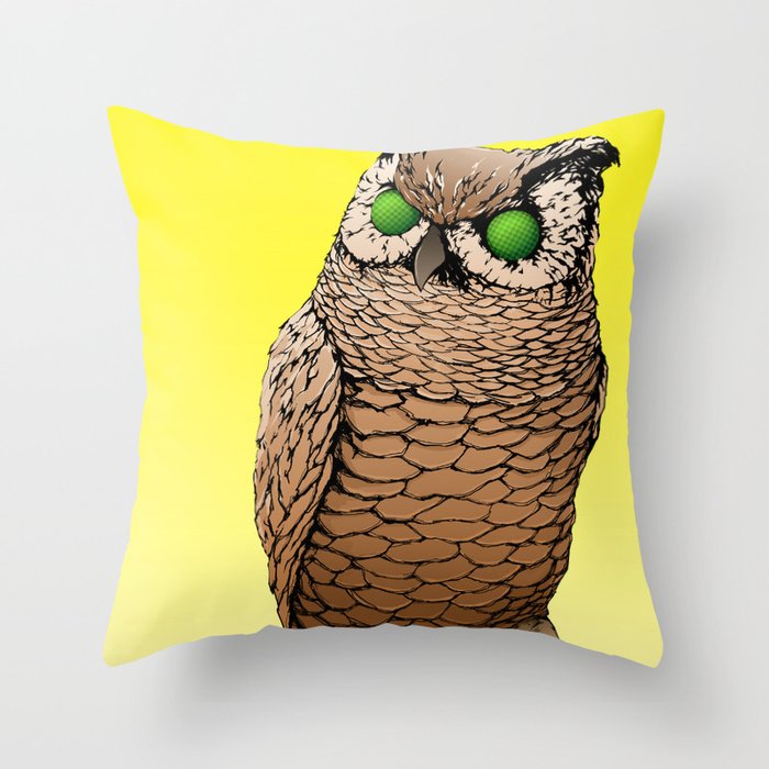 This Fly Owl. Throw Pillow