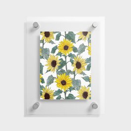 Sunflowers Pattern Floating Acrylic Print