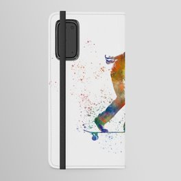 watercolor skater Android Wallet Case