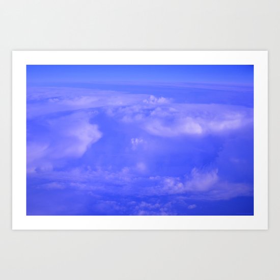 Aerial Blue Hues IV Art Print