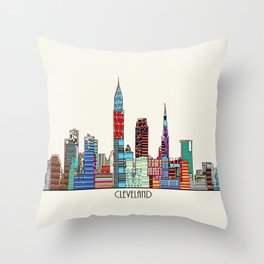 Cleveland city  Throw Pillow