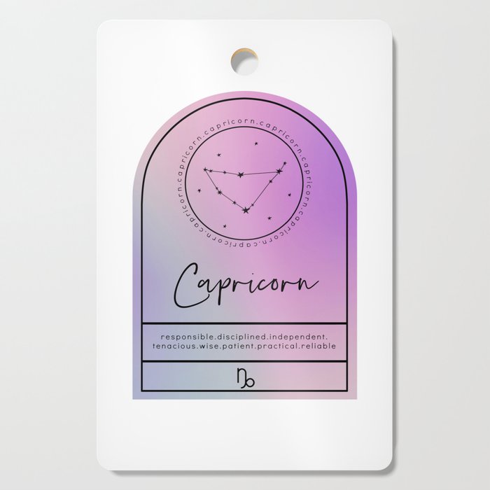 Capricorn Zodiac | Iridescent Arches Cutting Board