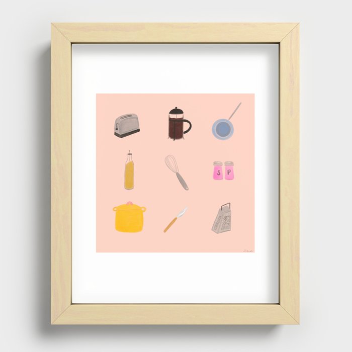 Breakfast, Lunch & Dinner Recessed Framed Print