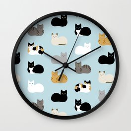 Cat Loaf Print Wall Clock