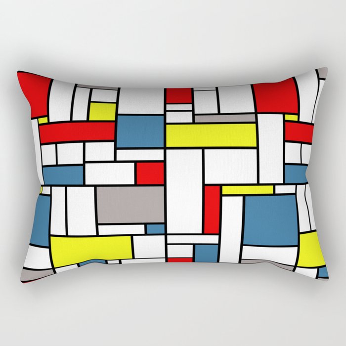 Mondrian style pattern Rectangular Pillow