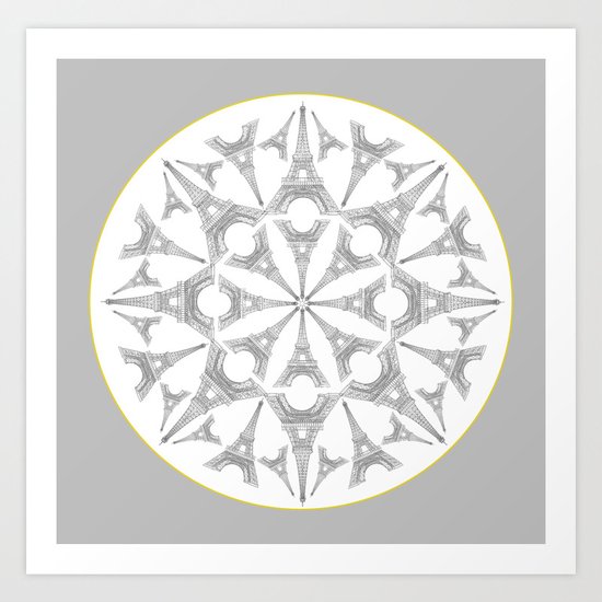 Paris in a Kaleidoscope Art Print