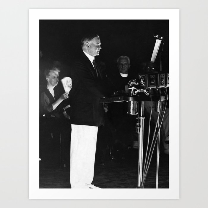 Herbert Hoover Accepting Republican Nomination - 1932 Art Print