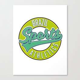 Brazil sports athletic green logo Canvas Print