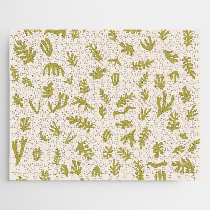 Matisse seaweed Moss green Jigsaw Puzzle