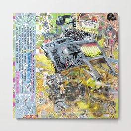 Jx3 3xJ - EP Cover Art - 2023 Version Metal Print | House, Albumart, Weird, Typography, Collage, Dance, Epart, Fashion, Techno, Cutandpaste 