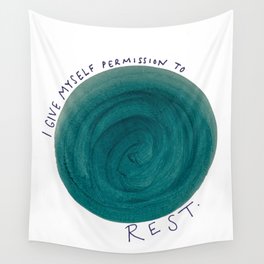 Permission to Rest Wall Tapestry