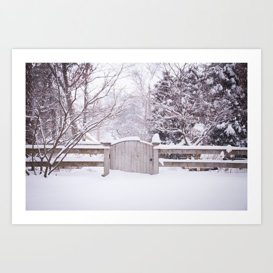 Snow Gate Art Print
