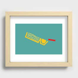 red stick/ crackers with cheese Recessed Framed Print