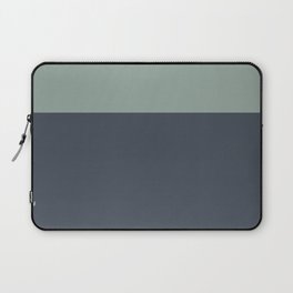 Navy Gray Blue Green Celadon Sage Minimalist Solid Stripe Color Block Pattern Laptop Sleeve