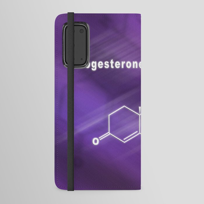 Progesterone Hormone Structural chemical formula Android Wallet Case