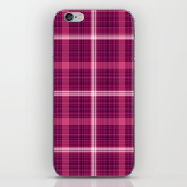 Abstract Pink Farmhouse Style Gingham Check Tartan  iPhone Skin