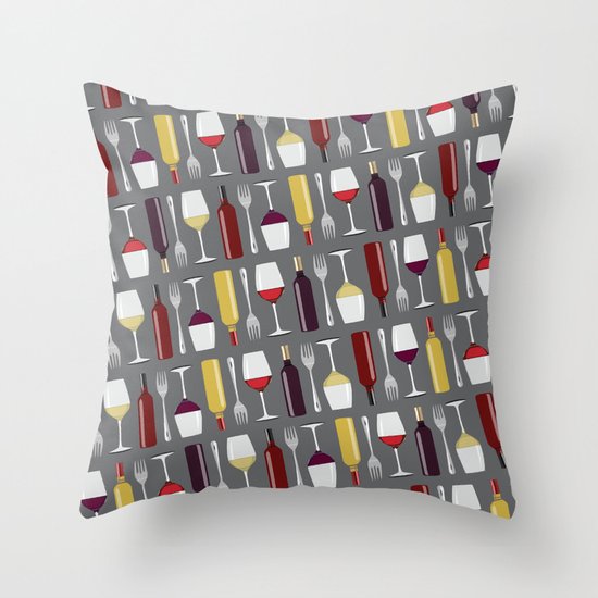 Food & Wine Throw Pillow