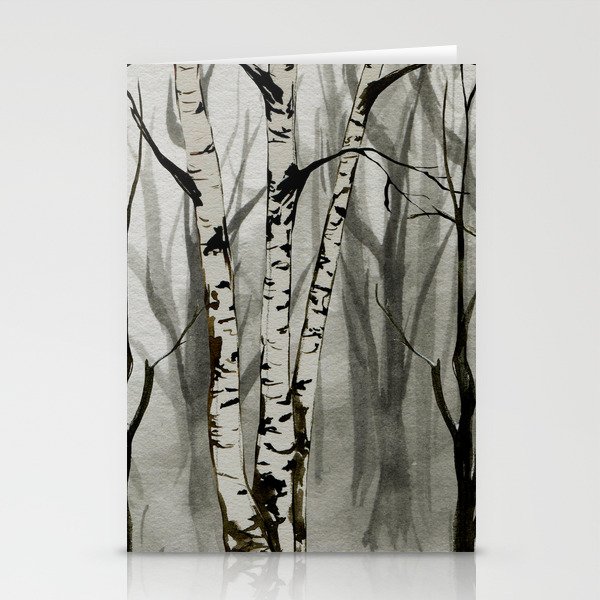 Dark and mystic forest Stationery Cards