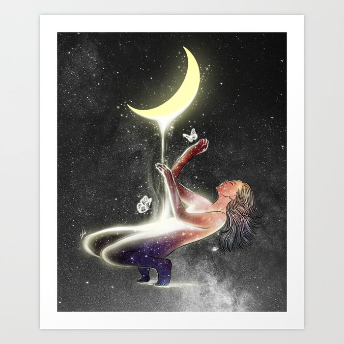 Moon treatment. Art Print