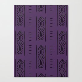 Mud Cloth Mercy Purple and Black Pattern   Canvas Print