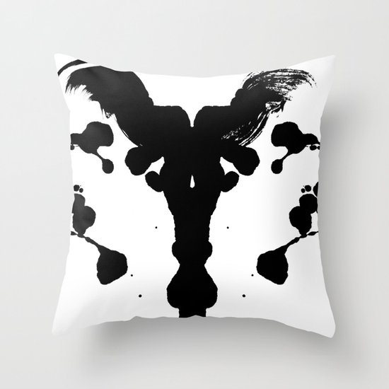 Rorschach Test Throw Pillow